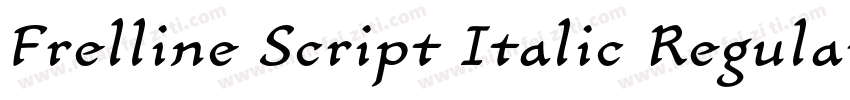 Frelline Script Italic Regular字体转换